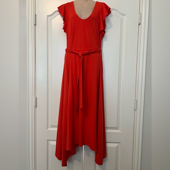 Ann Taylor jersey orange maxi dress. Size Large. Excellent condition - Picture 2 of 2